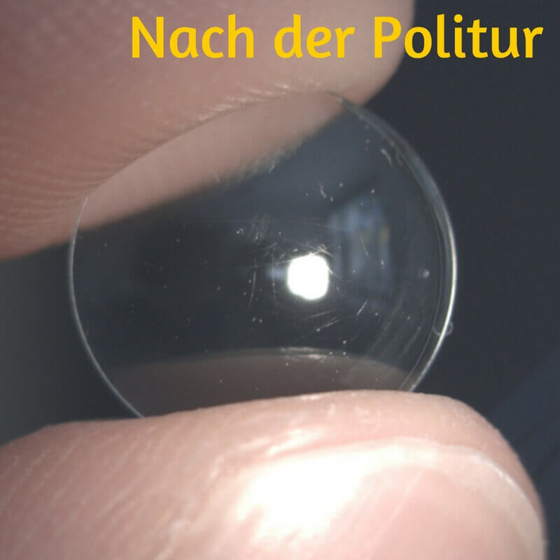 Ergebnis Kontaktlinse polieren durch Avermann Contactlinsen Dortmund